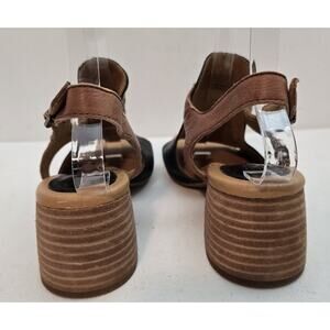 Born Women's Sylvie Black/Brown Sandals- BR0045500, Nero/Luggage Size 8